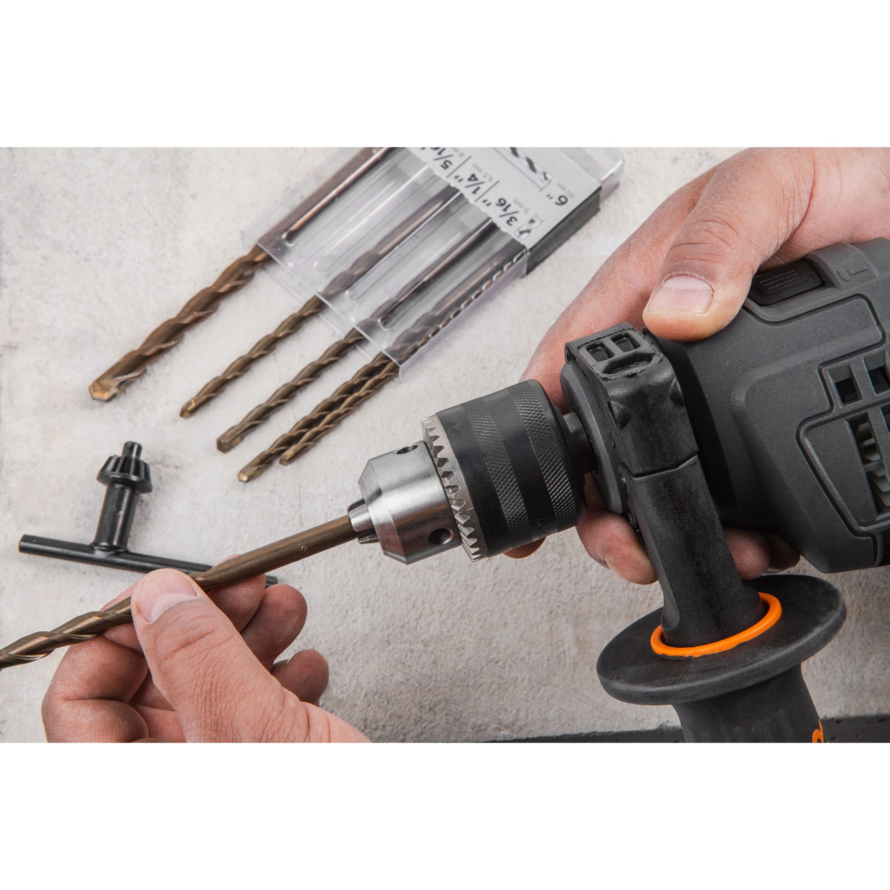 Combo Rotomartillo 650W con brocas y lentes de seguridad