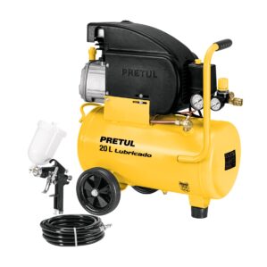 Kit compresor 20L 2-1/2hp pistola gravedad y manguera Pretul
