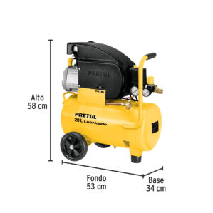 Kit compresor 20L 2-1/2hp pistola gravedad y manguera Pretul