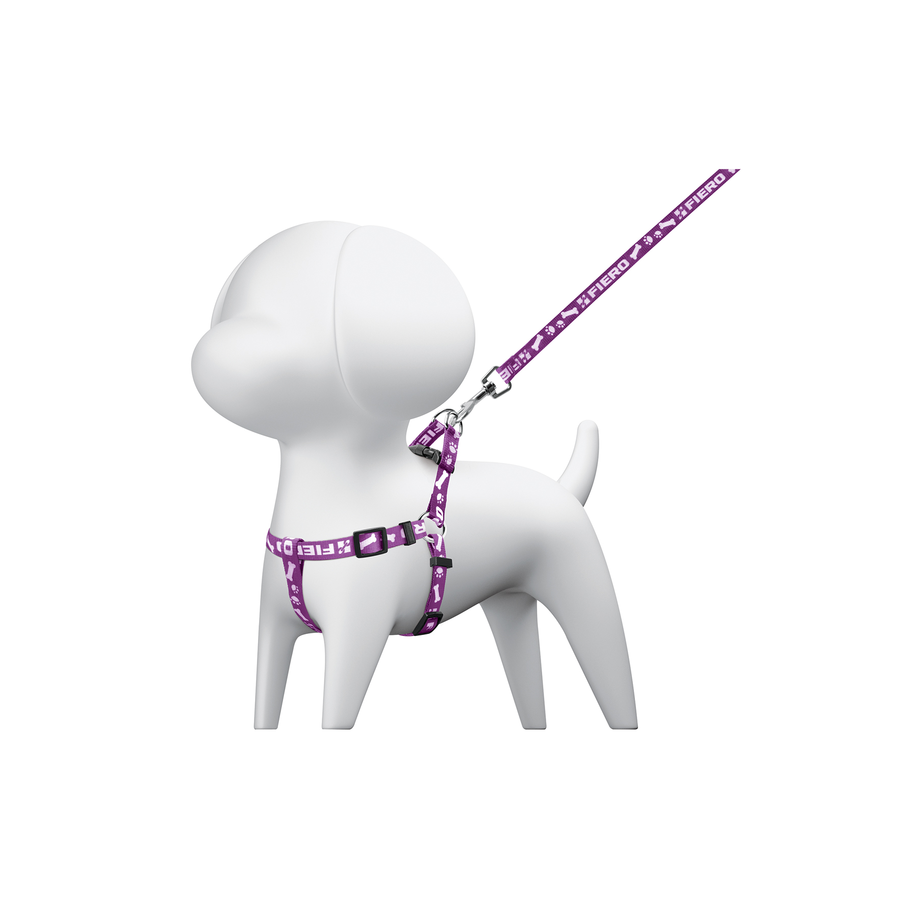 Correa para perro chico con pechera de 1cm ancho