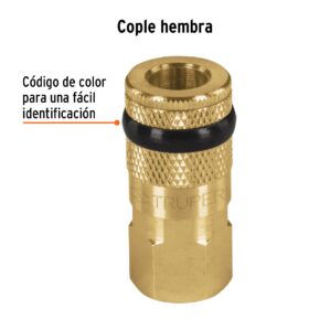 Cople de laton cuerda 1/4 NPT hembra para Compresor Manguera de Aire