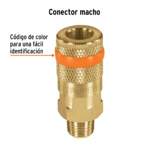 Cople de laton cuerda 1/4 NPT macho para Compresore Manguera de Aire