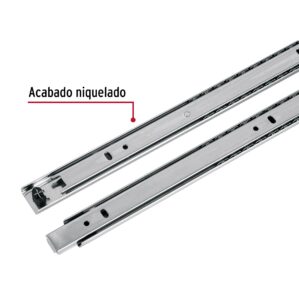Pack con 2 correderas extensión 3/4 de 30cm para cajón ancho 2.5cm