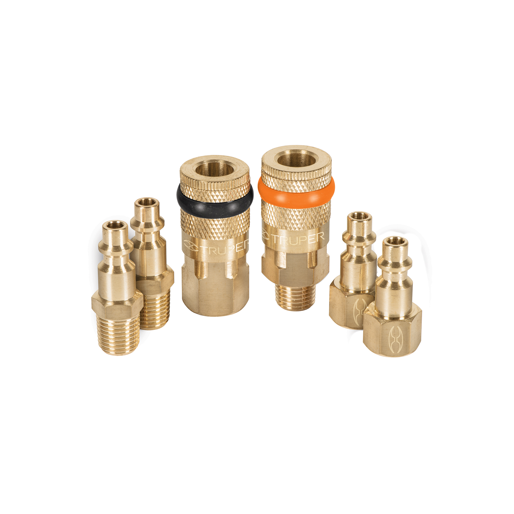 Juego de 4 conectores y 2 coples para compresor de aire