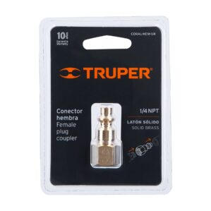 Conector rapido tipo F niquelado cuerda 1/4 NPT hembra Para Compresor Manguera de Aire