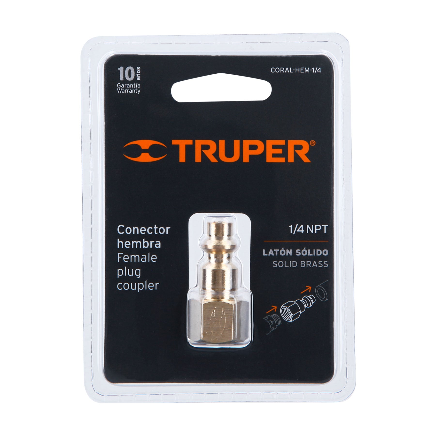 Conector rapido tipo F niquelado cuerda 1/4 NPT hembra Para Compresor Manguera de Aire