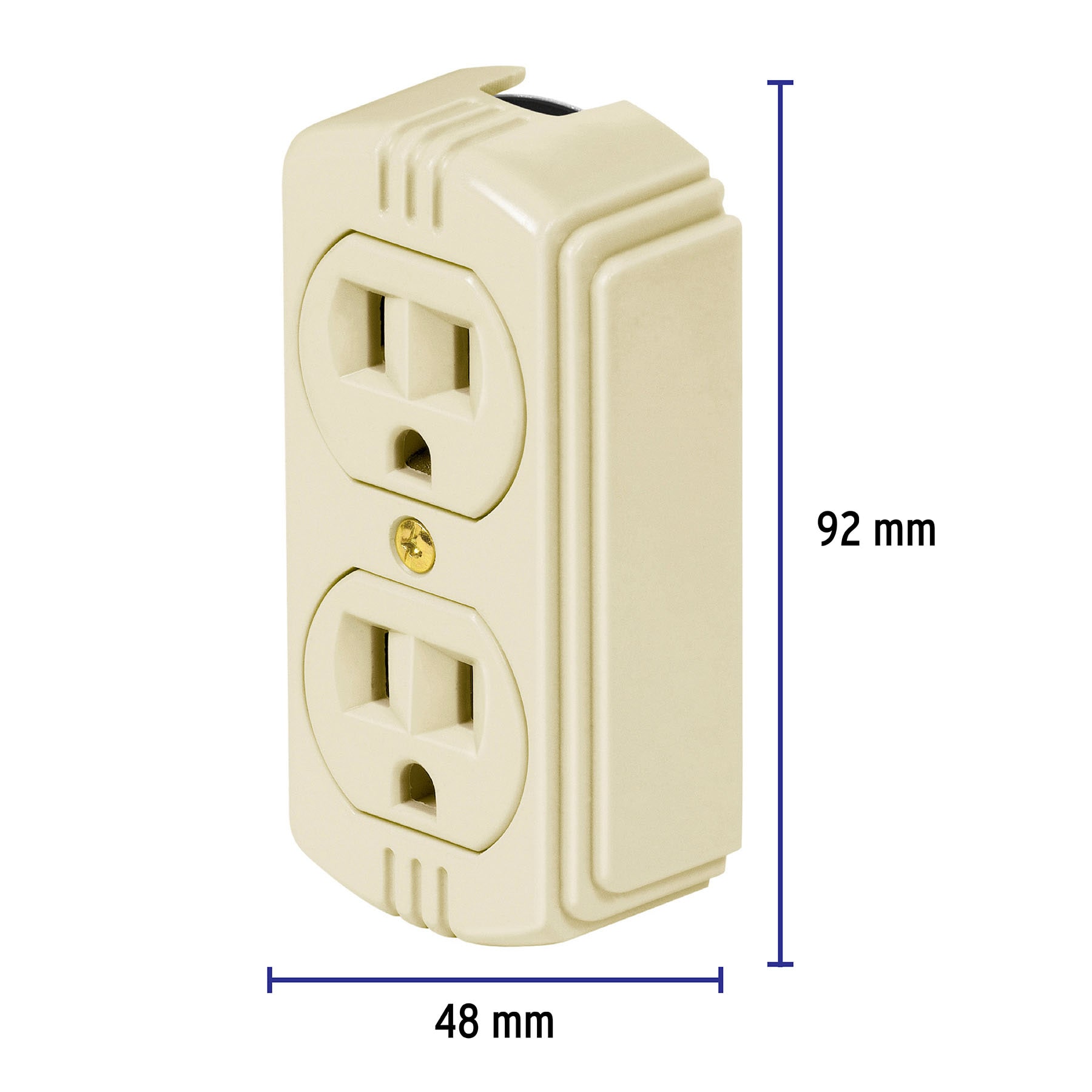 Contacto de sobreponer duplex en bolsa