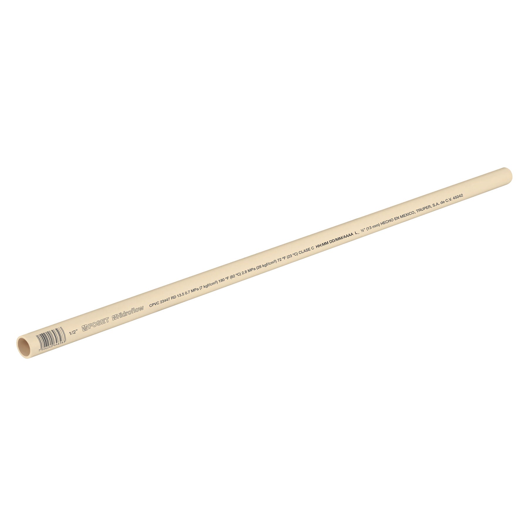 Tubo CPVC 1/2" de 3 metros