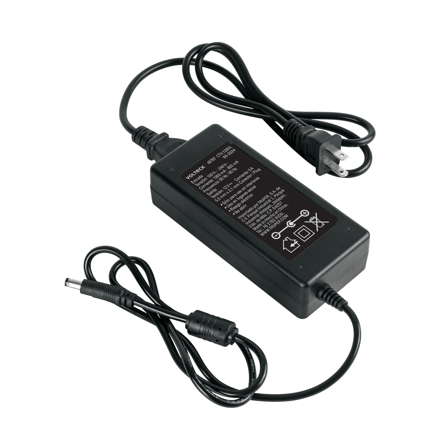 Fuente de Alimentacion 12V 5A para CCTV Camaras Volteck