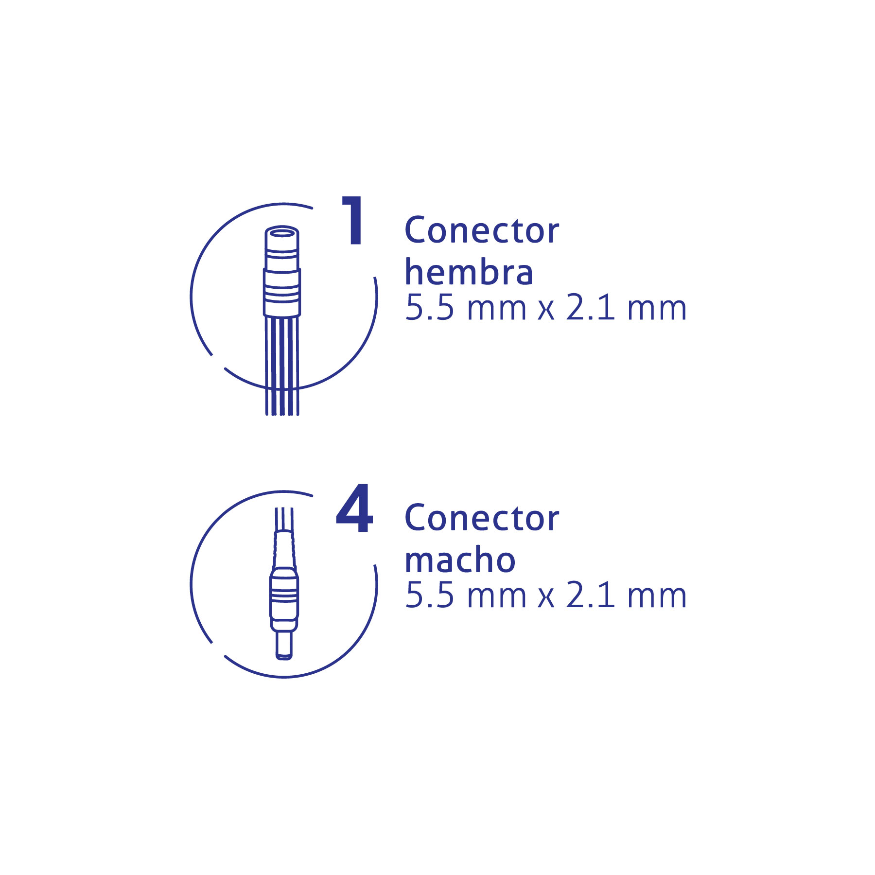 Cable Divisor de Energia tipo Pulpo 1 a 4 para CCTV, Volteck