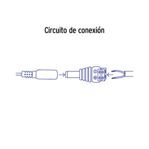 Conector de energia para CCTV tipo macho, Volteck