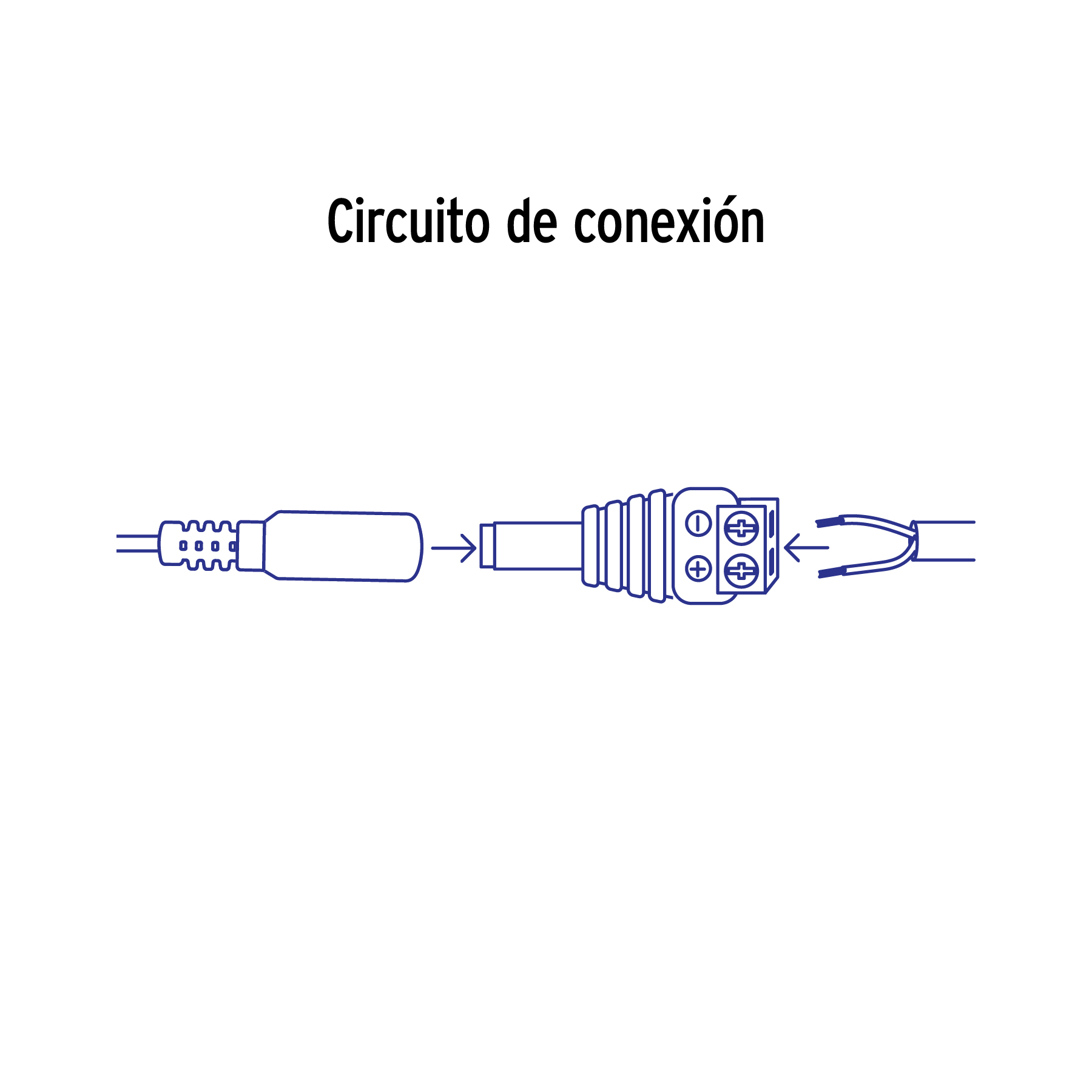 Conector de energia para CCTV tipo macho, Volteck