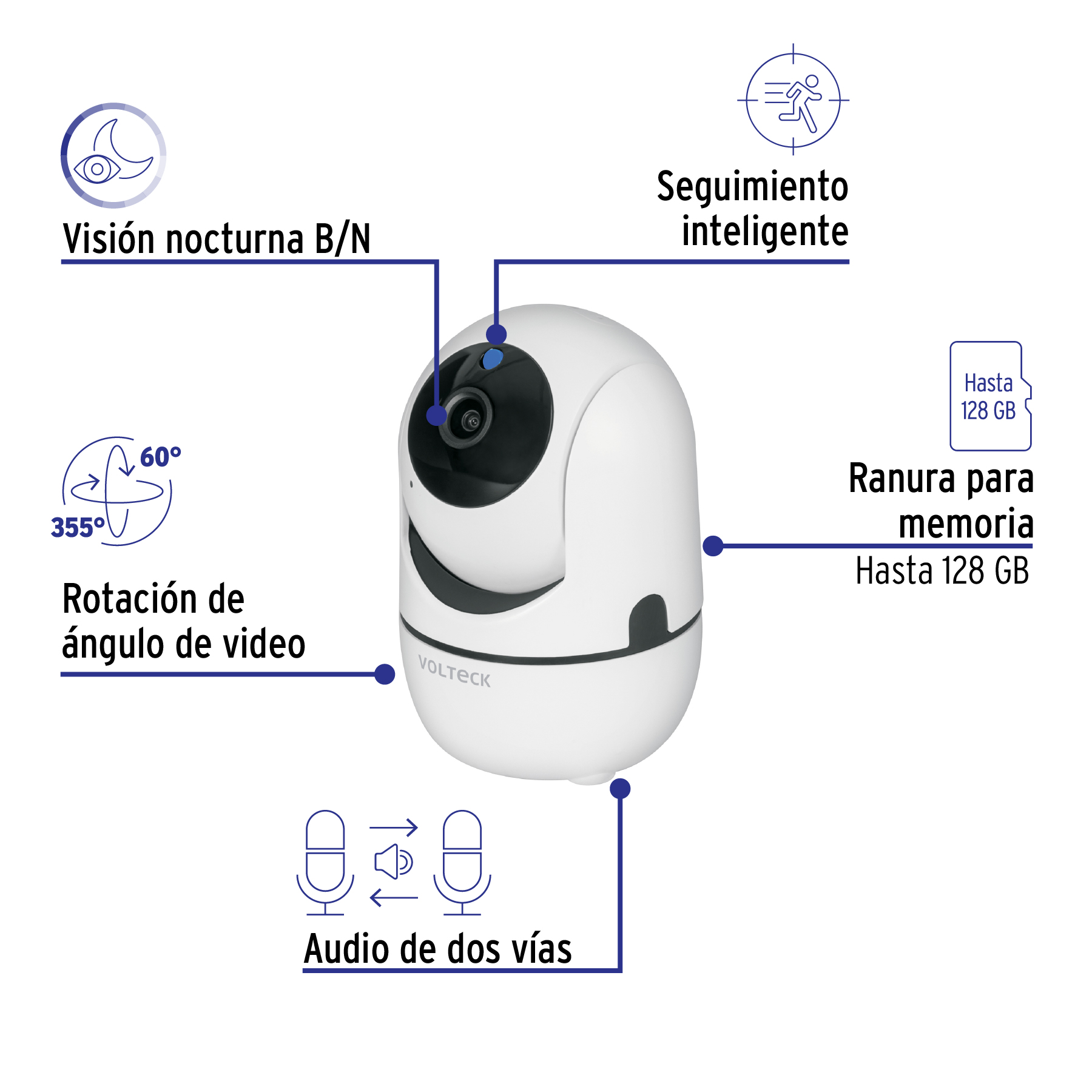Camara WiFi Robotizada 3MP Volteck