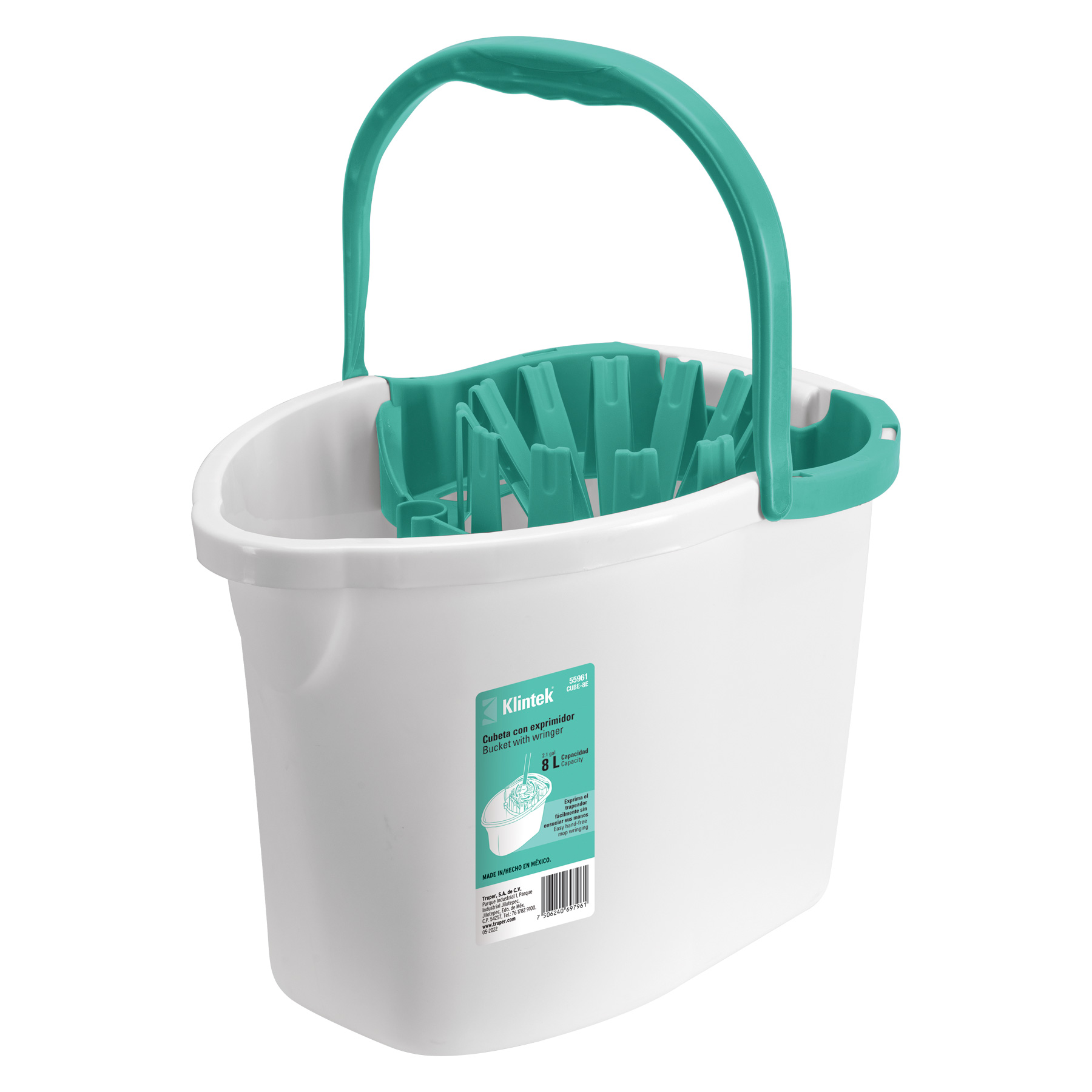 Cubeta plastica con exprimidor de 8L Klintek