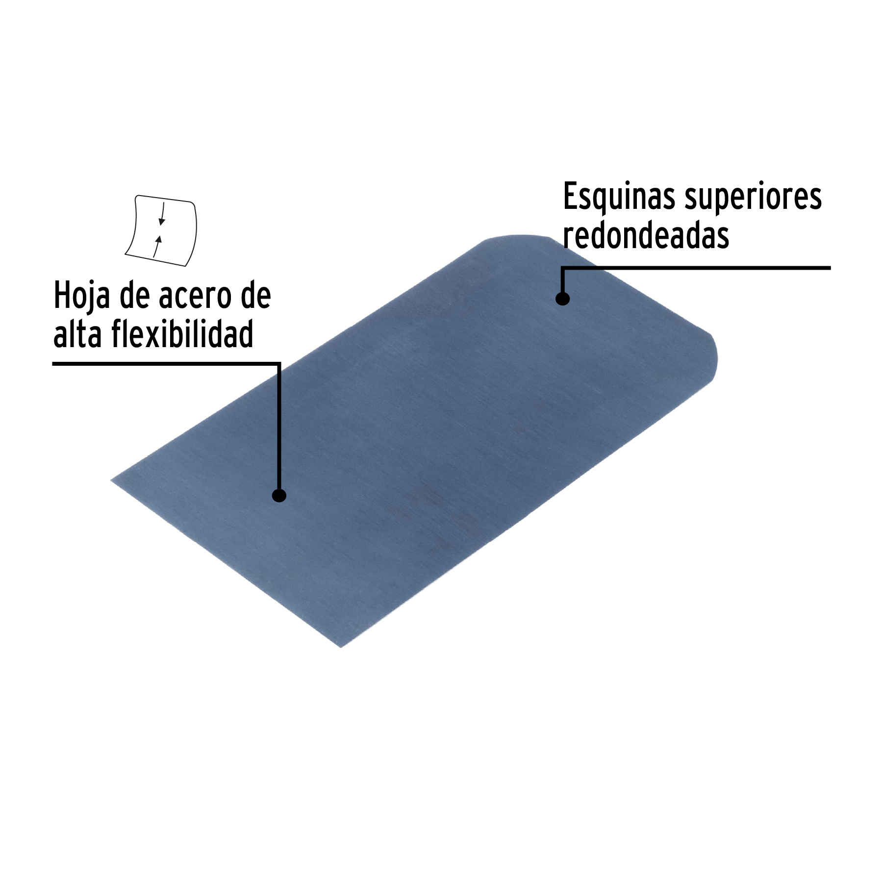 Cuña espatula 4x3" sin mango Pretul