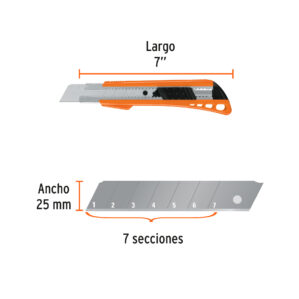 Cutter cuchilla de 25mm de 7