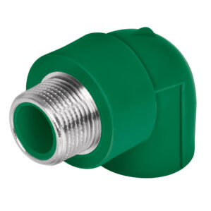 Codo Conector Pipa de 90° de PPR 1/2" 20mm rosca exterior