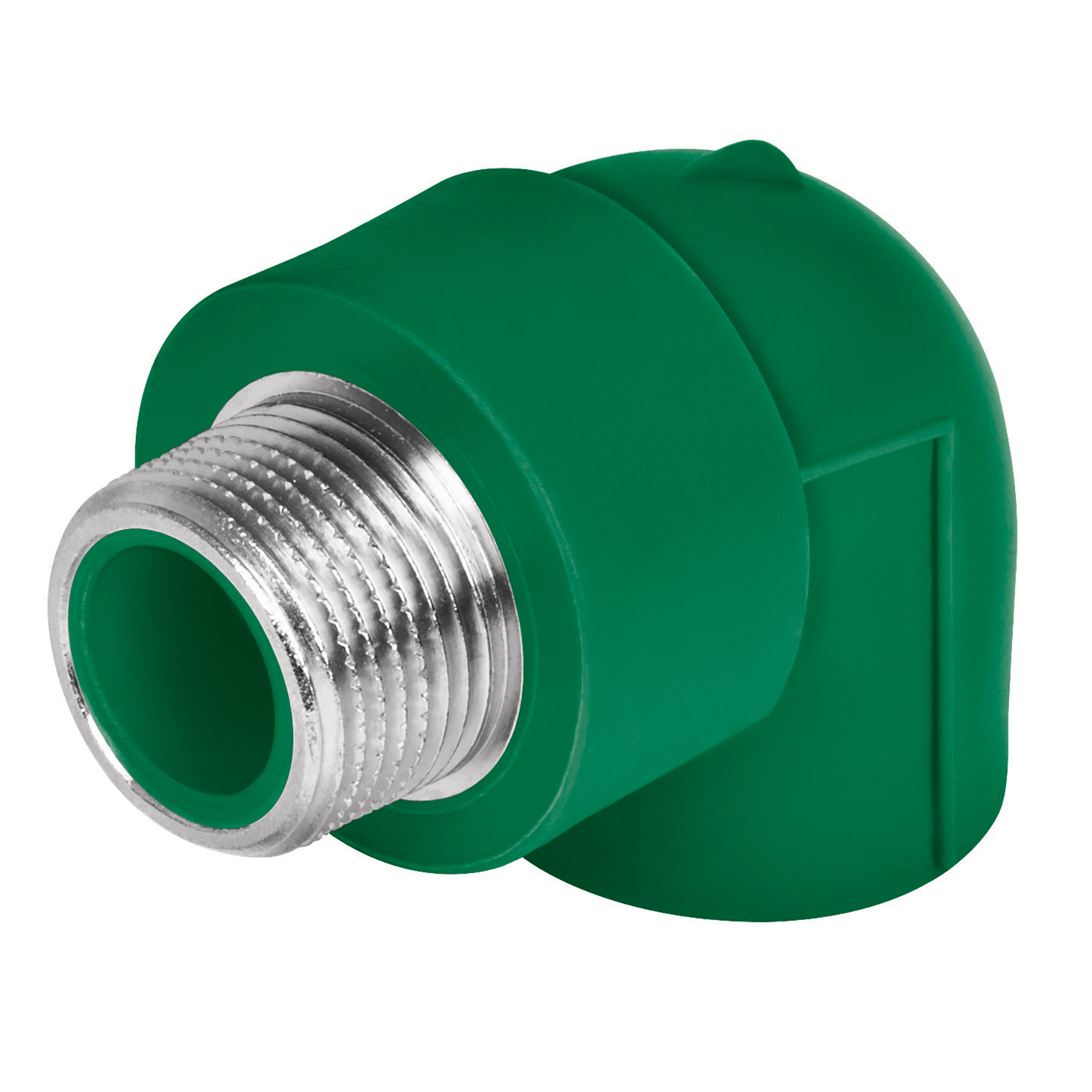 Codo Conector Pipa de 90° de PPR 1/2" 20mm rosca exterior