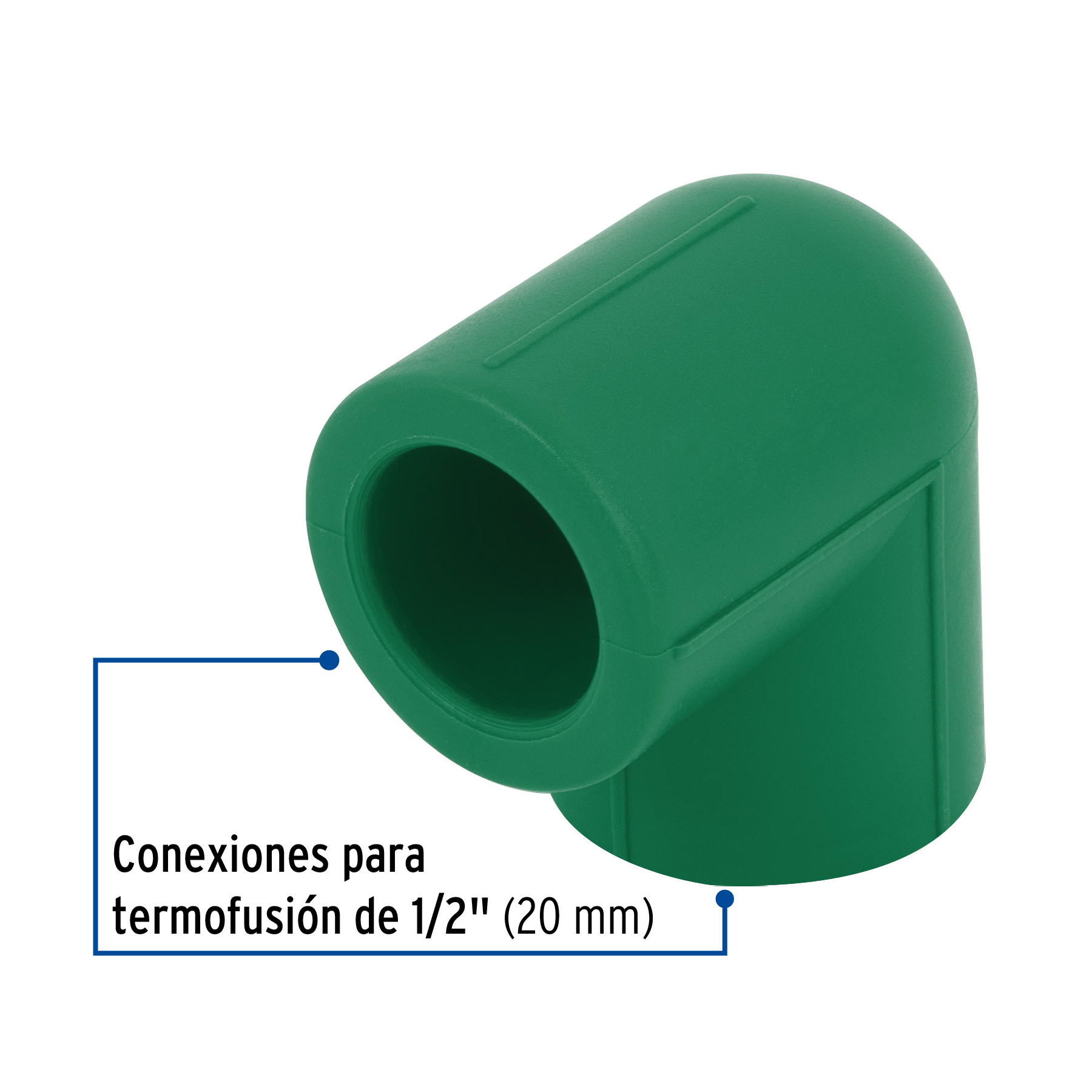 Codo 90° de PPR 1/2" 20mm