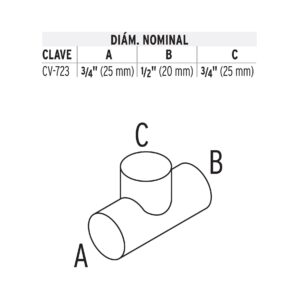 Tee de PPR reducida 3/4