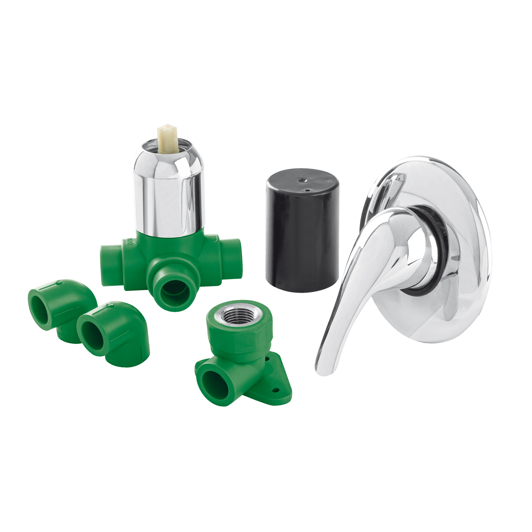 Kit de instalacion monomando para regadera PPR de 1/2" Foset