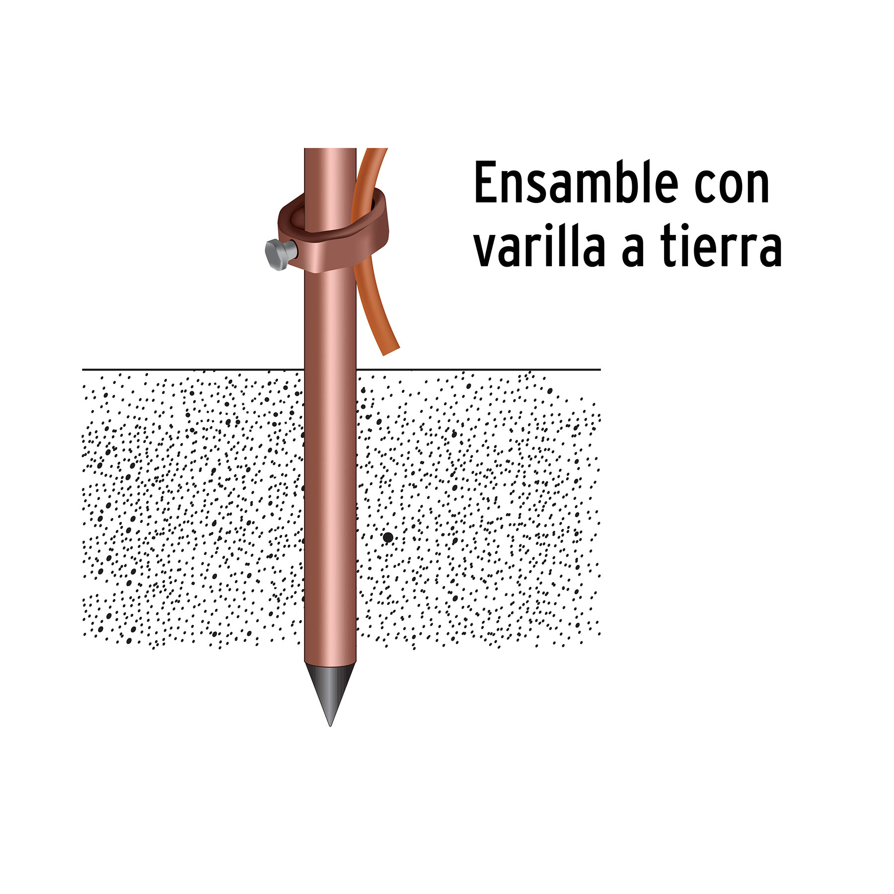 Conector para varilla a tierra CFE