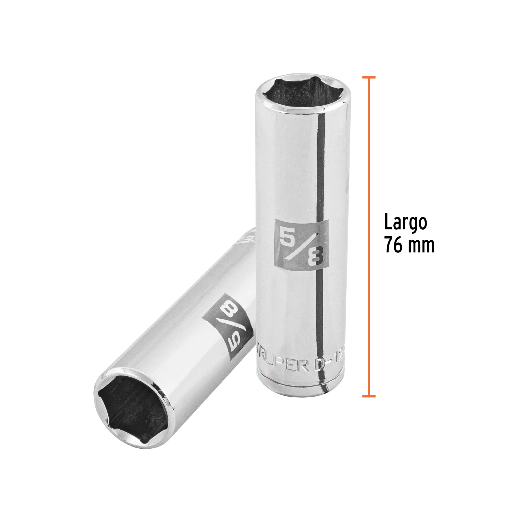 Dado Largo Bujia 5/8" Cuadro 1/2"