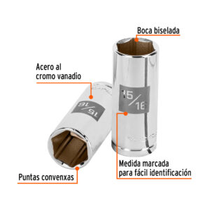 Dado de largo 15/16" cuadro de 1/2"