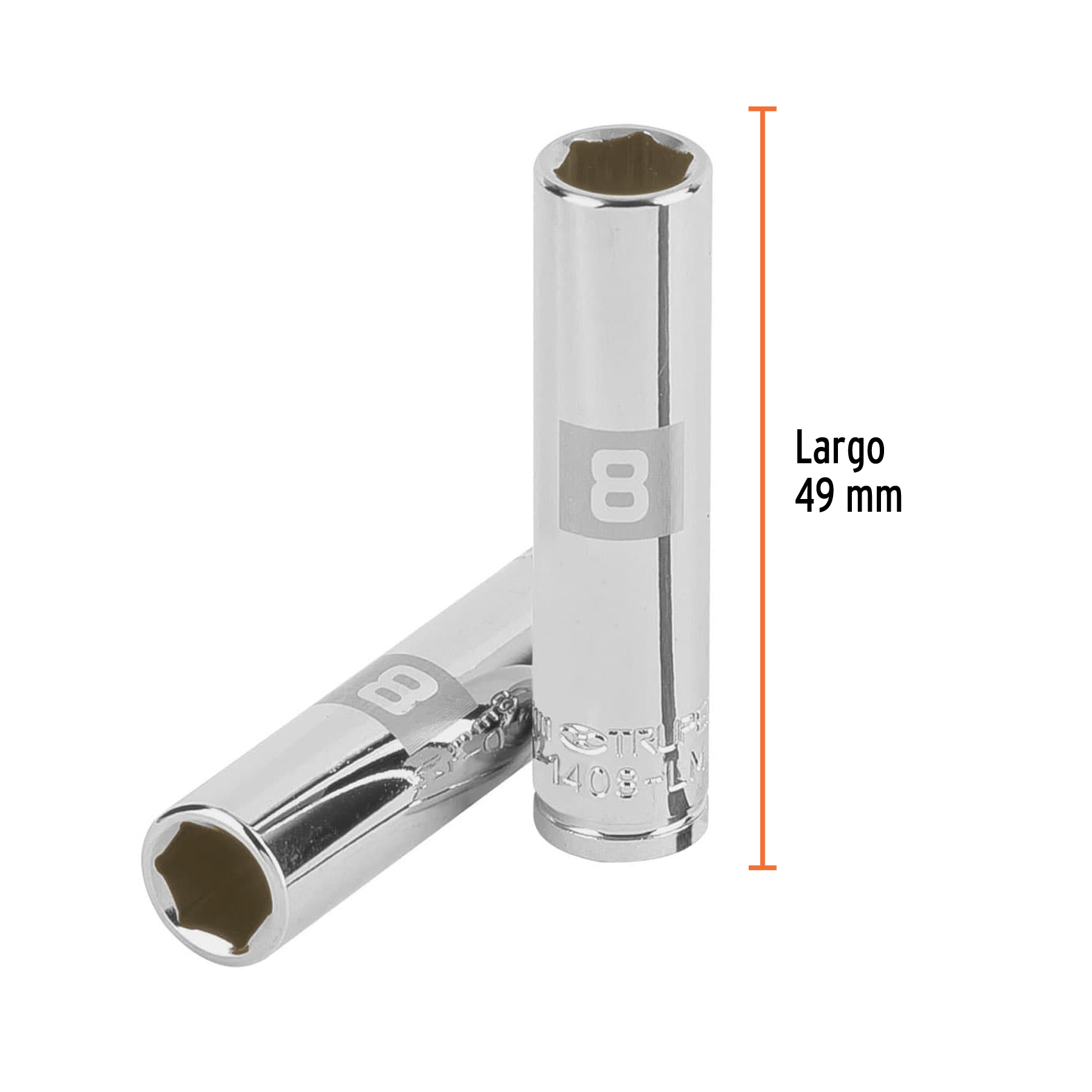 Dado Largo 8mm Cuadro 1/4"