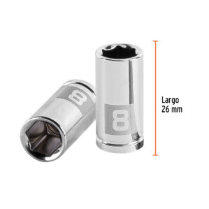 Dado de 8mm Cuadro 1/4