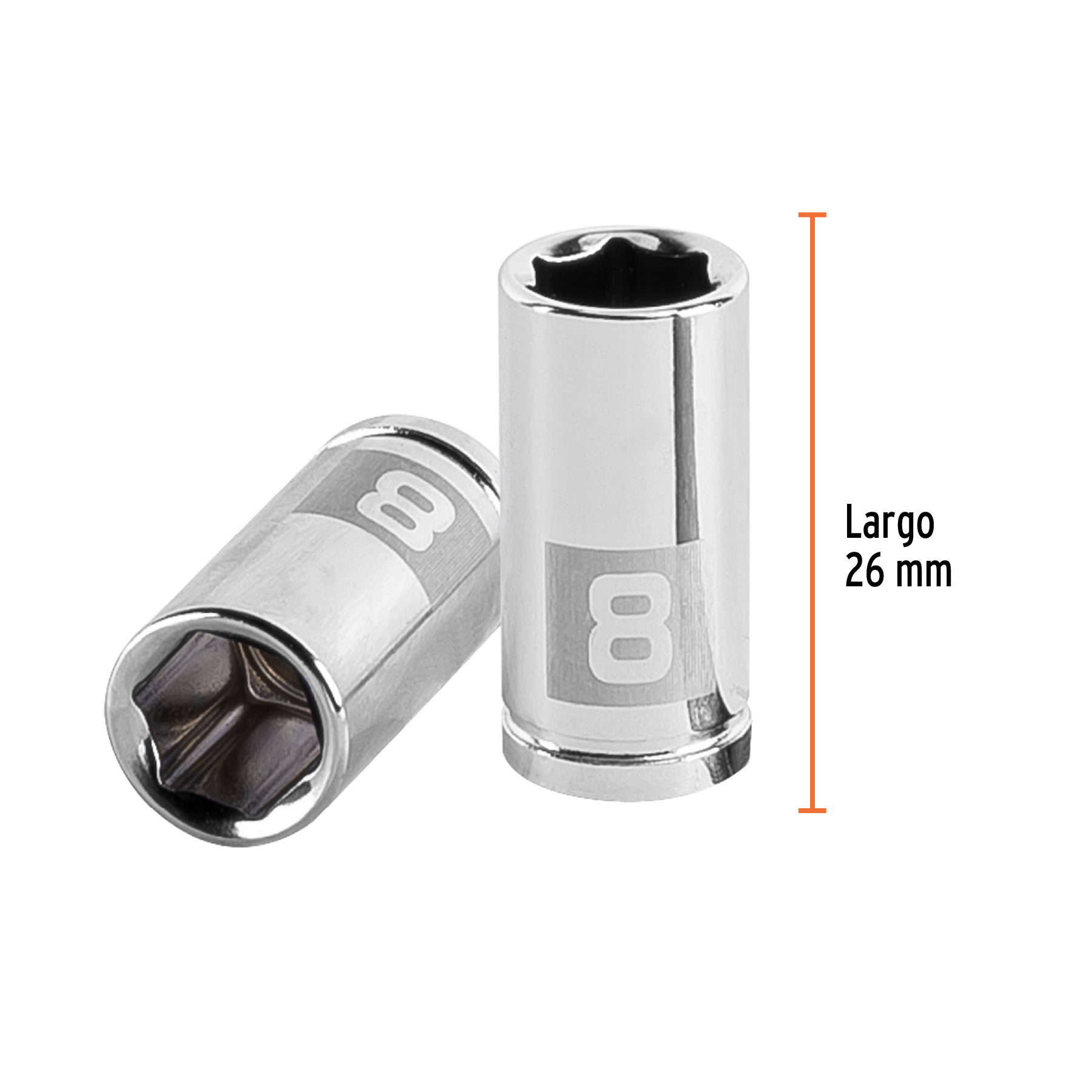 Dado de 8mm Cuadro 1/4"