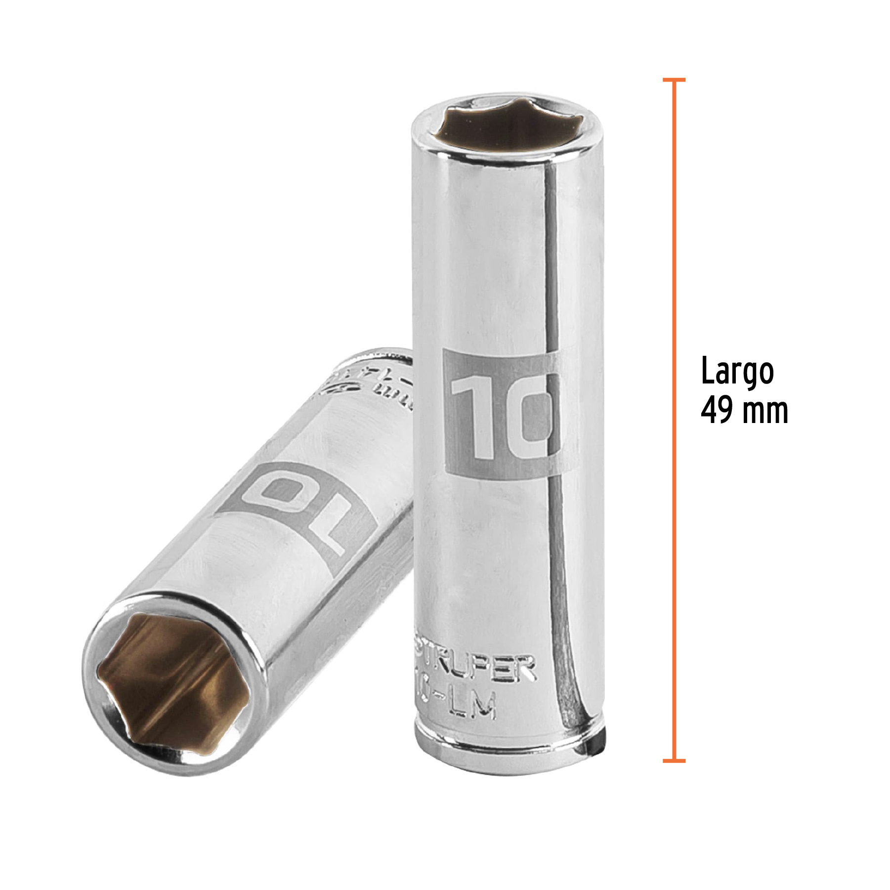 Dado Largo 10mm Cuadro 1/4"