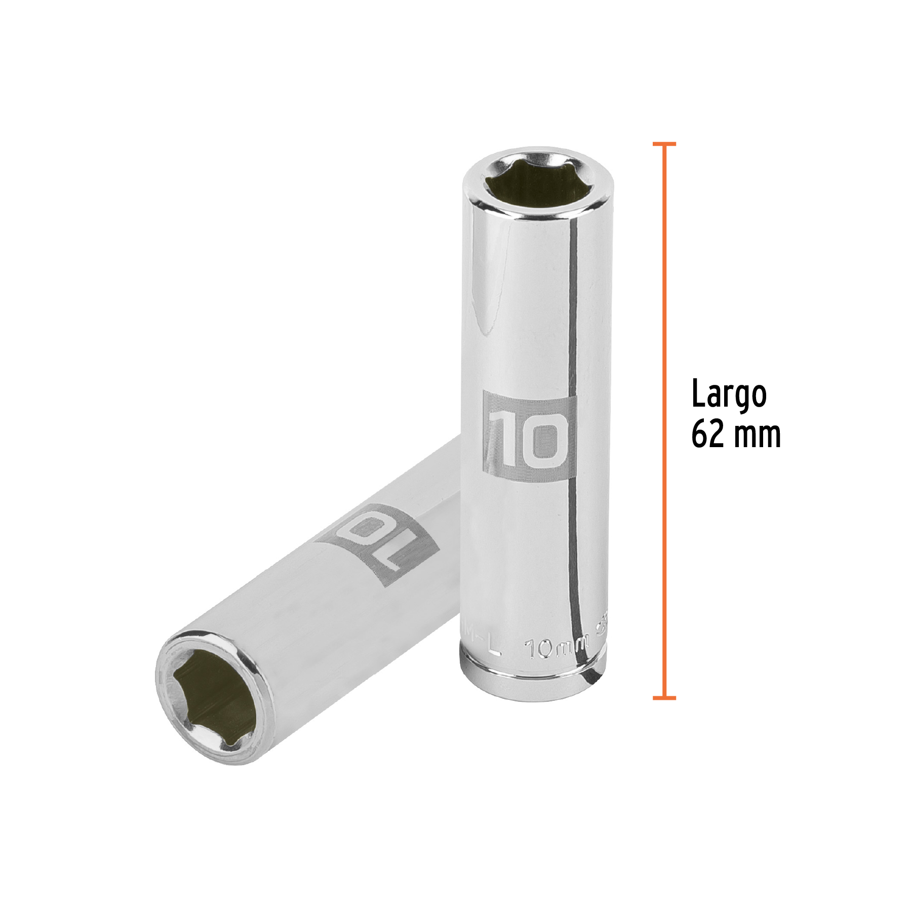 Dado Largo de 10mm Cuadro 3/8"