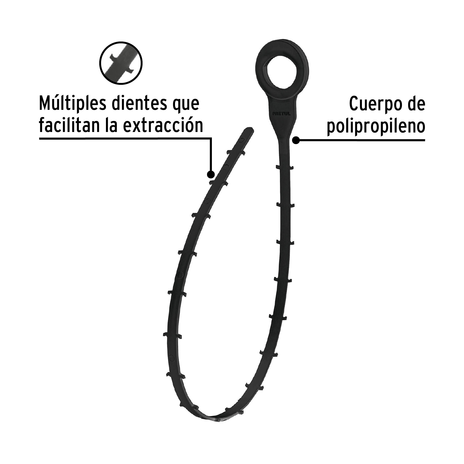 Pack de 2 Guias Destapacaños drenaje 50cm Pretul