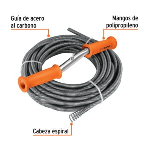 Destapacaños barreno con manivela 1/2