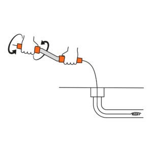Destapacaños barreno con manivela 1/2