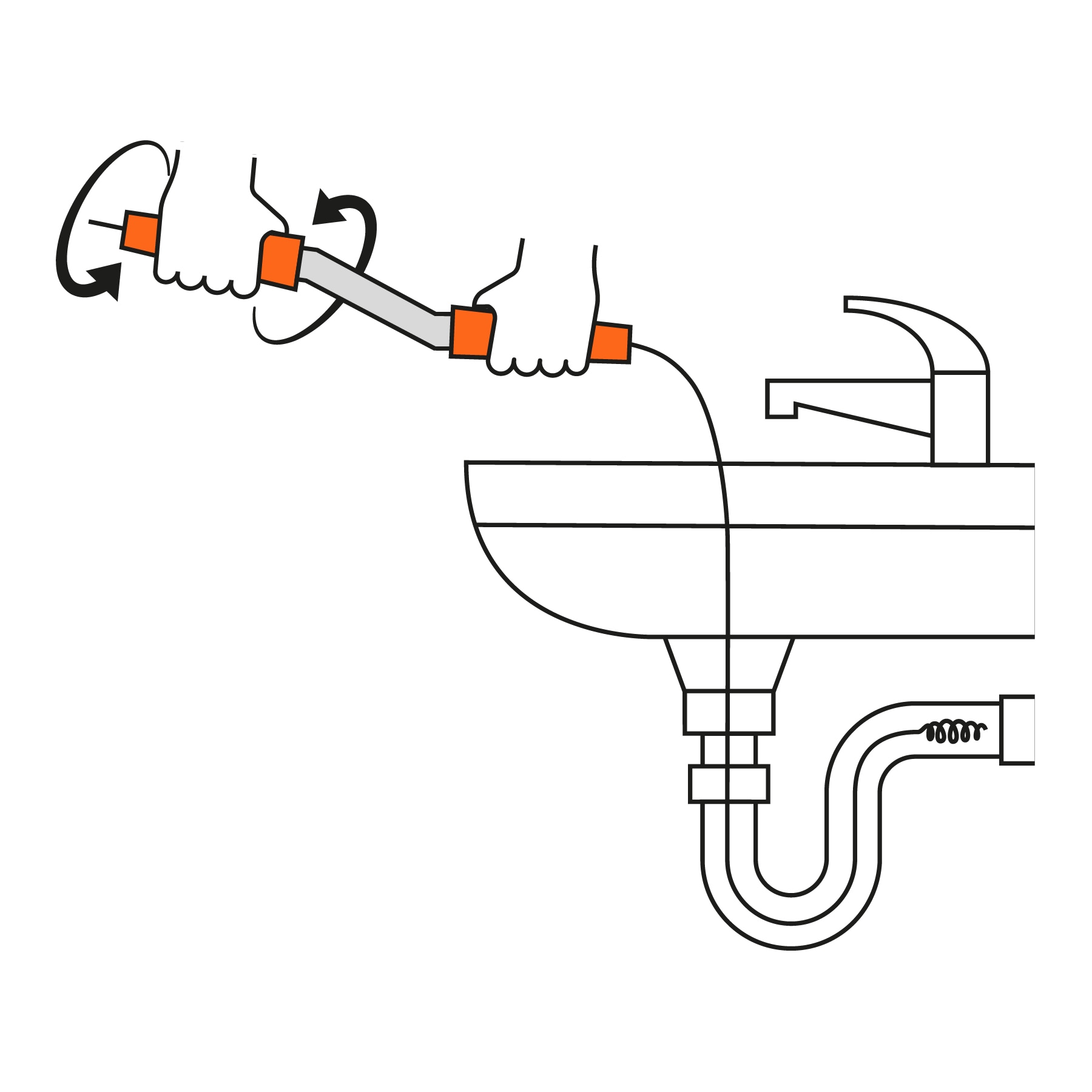 Destapacaños barreno con manivela de 4.5m