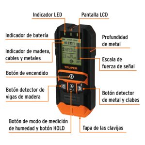Multi-Detector de materiales detras de muros, 12 cm.