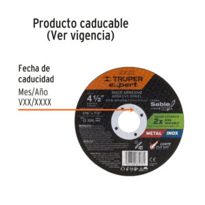 Disco Corte Fino Metal Linea Sable 4-1/2