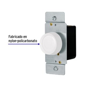 Atenuador Dimmer de luz giratorio Standard blanco Volteck