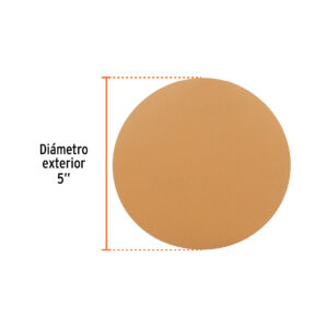 Pack 5 Discos de lija de velcro para roto orbital 5