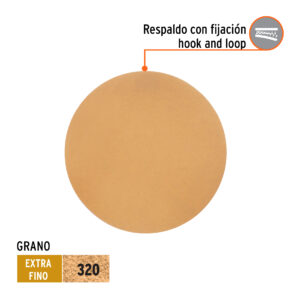 Pack 5 Discos de lija roto orbital 6" grano 320