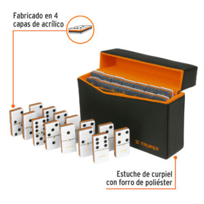 Domino Truper De Acrilico con Estuche