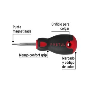 Desarmador Plano 1/4x4" Comfort Grip Pretul