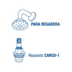 Juego 2 llaves regadera de bronce para empotrar soldables