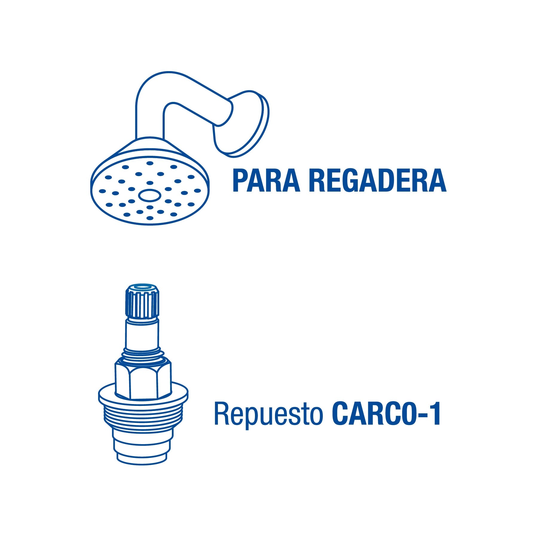 Juego 2 llaves regadera de bronce para empotrar soldables