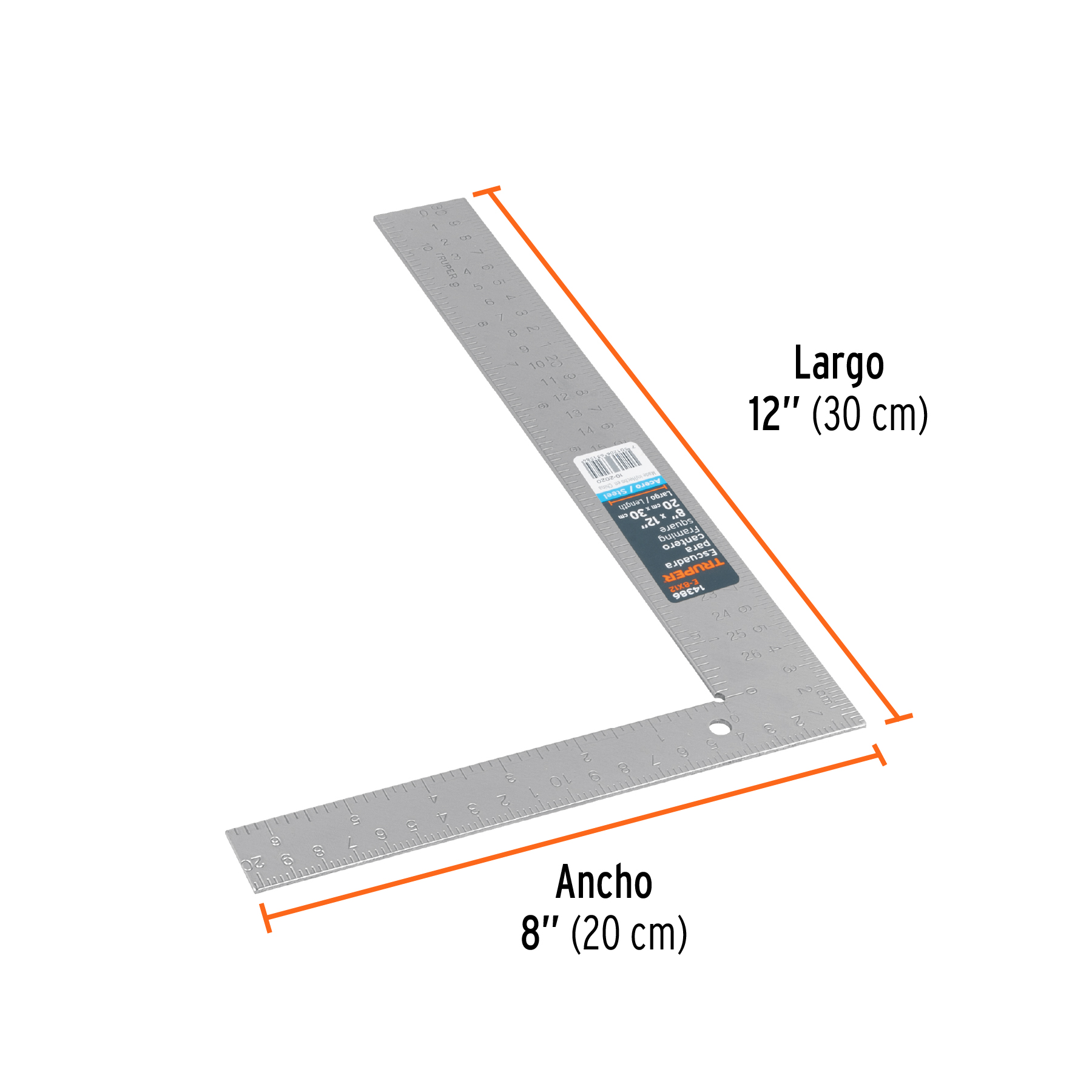 Escuadra para cantero 8"x12"