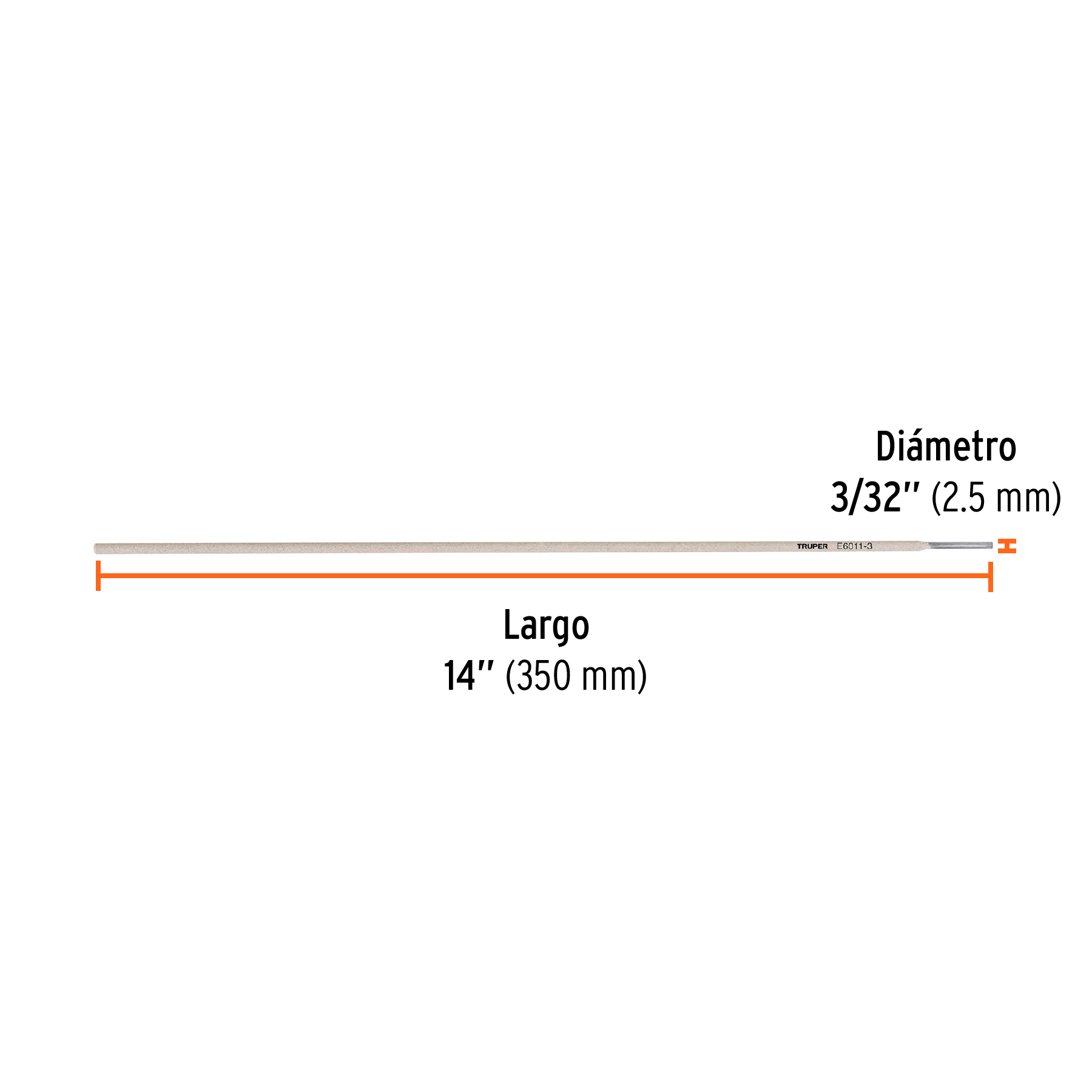 Electrodo 6011 de 3/32" bolsa de 1kg