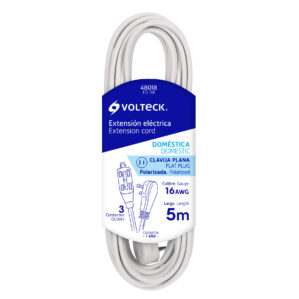 Extension electrica domestica 5m blanca Volteck