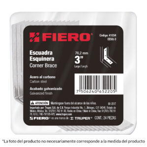 Bolsa 24 Piezas Escuadra esquinera 2-1/2